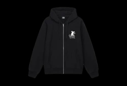 Stussy Rat Zip Hoodie Black (FW22)