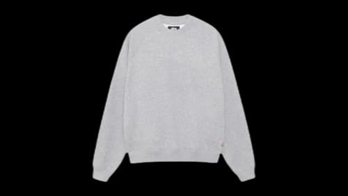 Stussy Relaxed Crew Grey Heather