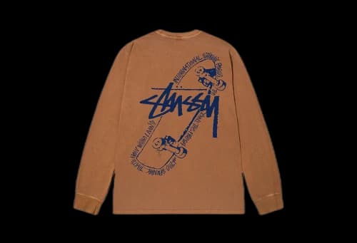 Stussy Skate Posse Pigment Dyed LS Tee Almond (FW22)
