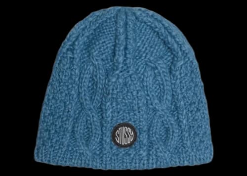 Stussy Skullcap Cable Knit Blue