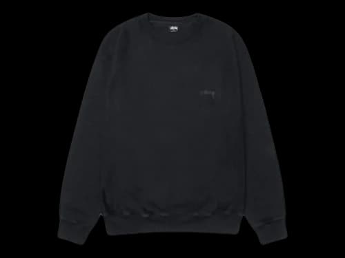 Stussy Smooth Stock Pigment Dyed Crew Black