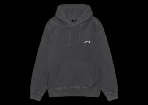 Stussy Smooth Stock Pigment Dyed Hoodie Black