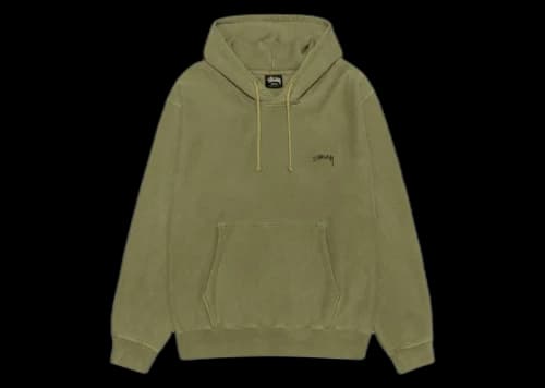Stussy Smooth Stock Pigment Dyed Hoodie Olive