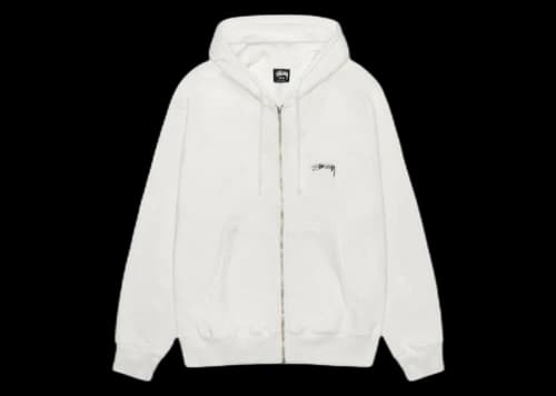 Stussy Smooth Stock Pigment Dyed Zip Hoodie Natural