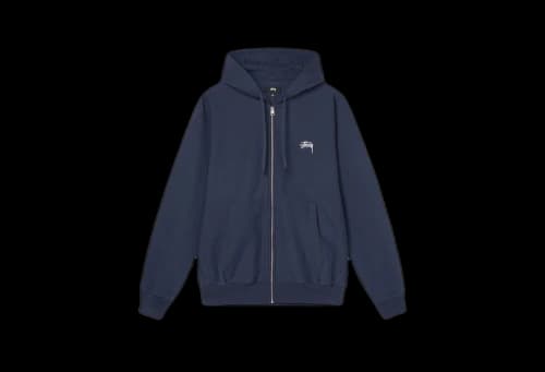 Stussy Stock Logo Zip Hoodie Navy (SS23)