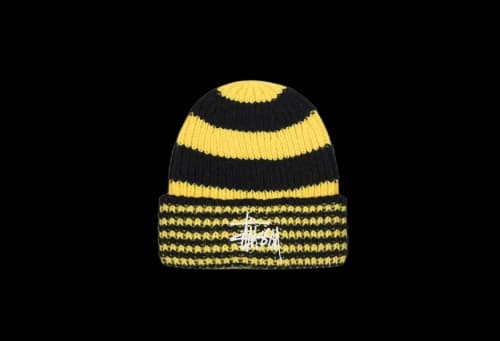 Stussy Striped Big Basic Beanie Black (FW22)