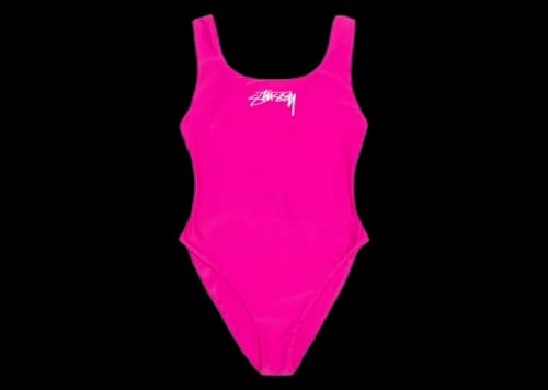 Stussy Surf Stock One Piece Swimsuit Magenta