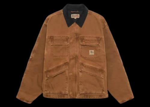 Stussy Washed Canvas Shop Jacket Bronze