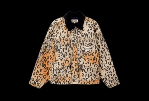Stussy Washed Canvas Shop Jacket Leopard (FW22)