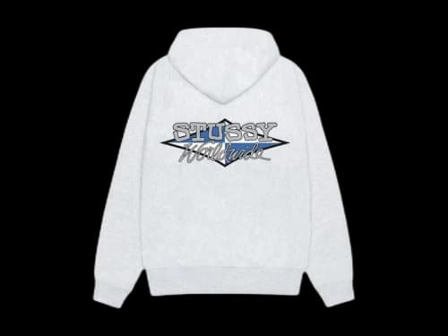 Stussy Worldwide Diamond Hoodie Ash Heather