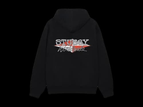 Stussy Worldwide Diamond Hoodie Black