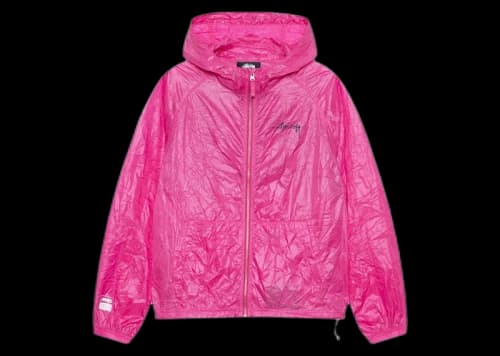 Stussy Wrinkled Nylon Beach Shell Jacket Magenta