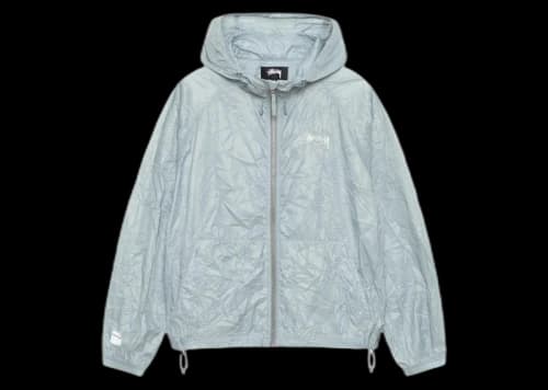 Stussy Wrinkled Nylon Beach Shell Jacket Slate