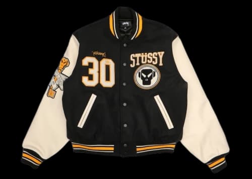 Stussy x Goldie Metalheadz 30 Varsity Jacket Black