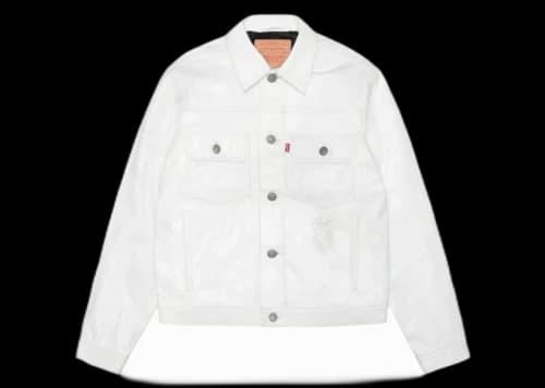 Stussy x Levi's Leather Trucker Jacket Tofu