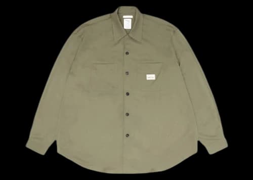 Stussy x Our Legacy Wool Rocco Shirt Olivedrab