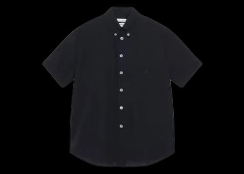 Stussy x Our Legacy Work Shop Borrowed S/S Shirt Black Clean Seersucker