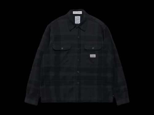 Stussy x Our Legacy Work Shop Country Shirt Overdye Black Flannel Check