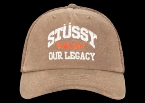 Stussy x Our Legacy Work Shop Low Profile Trucker Cap Brown
