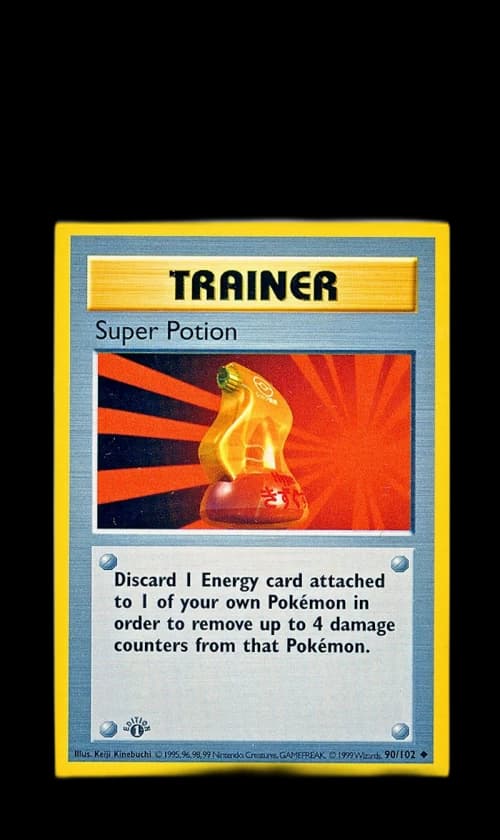 Super Potion 1999 Pokemon TCG Base Set 1st Edition #90/102 (PSA or BGS Graded)