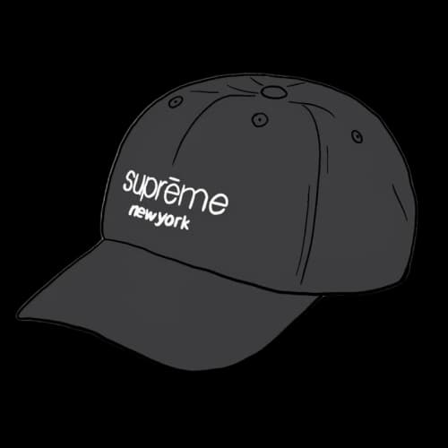 Supreme 2-Tone Canvas 6-Panel Black