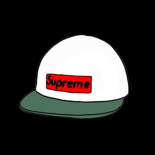 Supreme 2-Tone Denim Camp Cap White