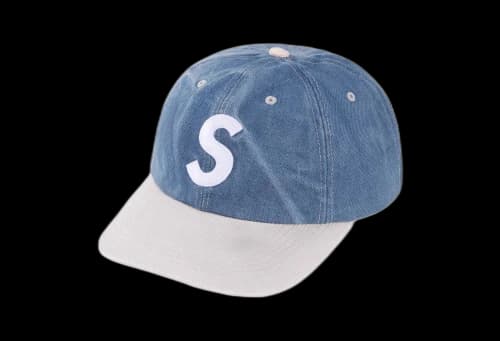 Supreme 2-Tone S Logo 6-Panel Washed Denim (SS24)