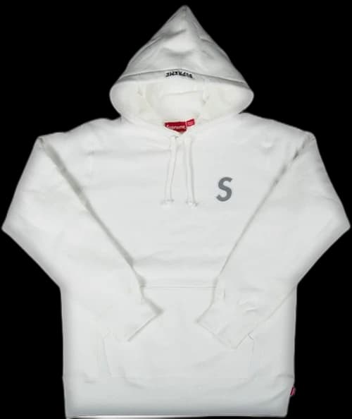 Supreme 3M Reflective S Logo Hooded Sweatshirt White