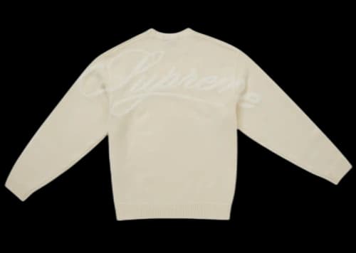 Supreme Angora Script Sweater Ivory