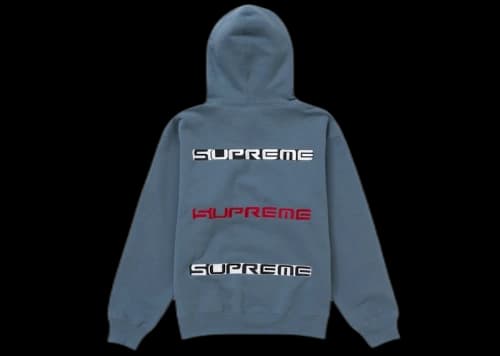 Supreme AOI Stacked Hooded Sweatshirt Slate