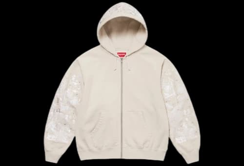 Supreme AOI Zip Up Hooded Sweatshirt Natural (SS24)