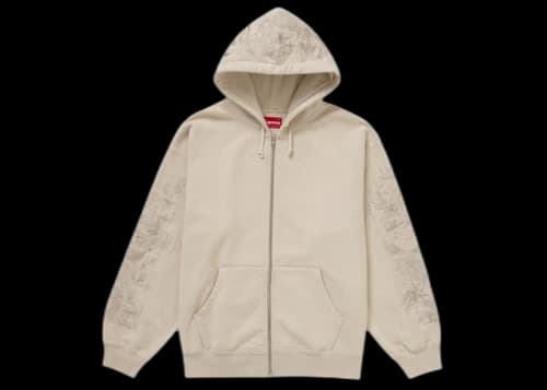 Supreme AOI Zip Up Hooded Sweatshirt Natural