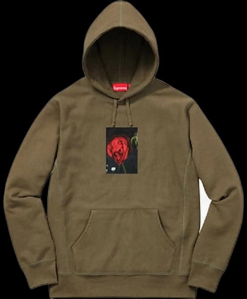 Supreme Araki Rose Hooded Sweatshirt Olive