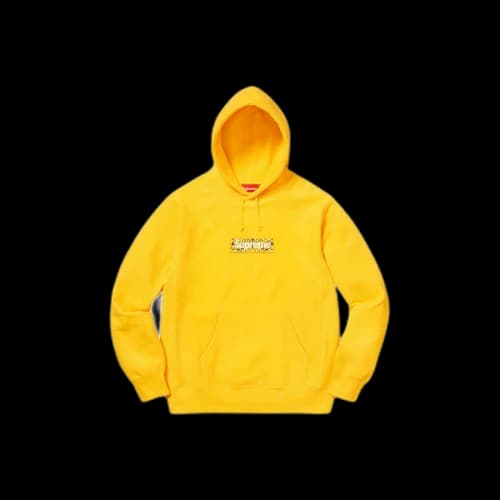 Supreme Bandana Box Logo Hooded Sweatshirt Yellow (FW19)