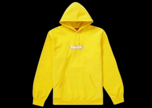 Supreme Bandana Box Logo Hooded Sweatshirt Yellow