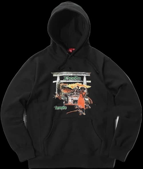 Supreme Barrington Levy Jah Life Shaolin Temple Hooded Sweatshirt Black