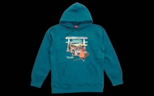 Supreme Barrington Levy Jah Life Shaolin Temple Hooded Sweatshirt Teal