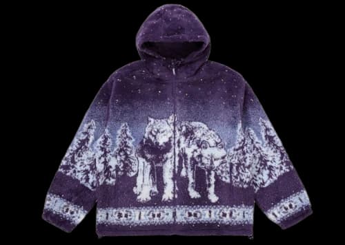 Supreme b.b. Simon Reversible Hooded Fleece Jacket Purple