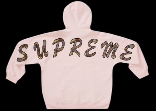 Supreme Beaded Hooded Sweatshirt Light Pink
