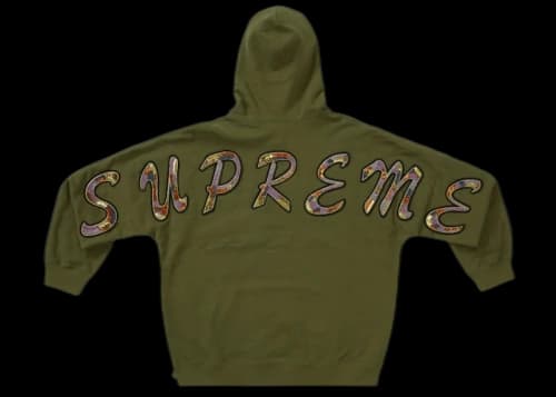 Supreme Beaded Hooded Sweatshirt Olive