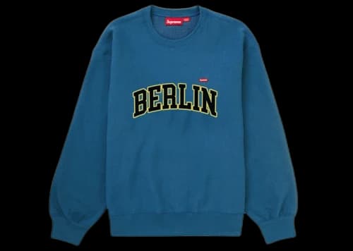 Supreme Berlin Shop Small Box Crewneck Blue