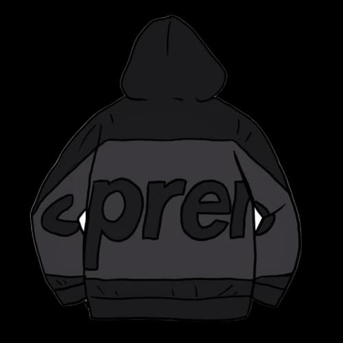 Supreme Big Logo Hooded Sweatshirt Black