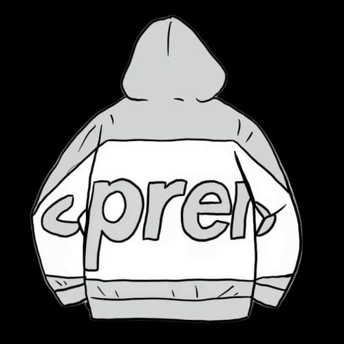 Supreme Big Logo Hooded Sweatshirt Heather Grey