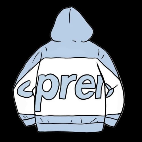 Supreme Big Logo Hooded Sweatshirt Light Blue