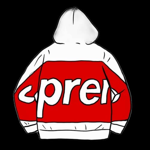 Supreme Big Logo Hooded Sweatshirt White