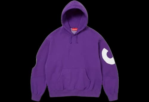Supreme Big Logo Jacquard Hooded Sweatshirt Purple (FW23)