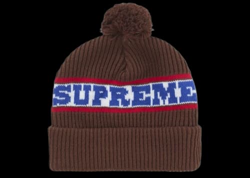 Supreme Big Stripe Beanie (FW24) Brown