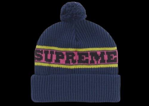 Supreme Big Stripe Beanie (FW24) Navy