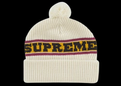 Supreme Big Stripe Beanie (FW24) Natural