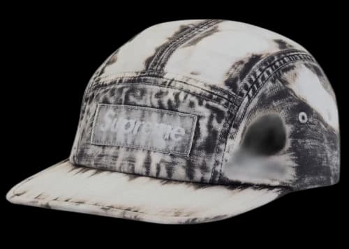 Supreme Bleached Chino Camp Cap Black